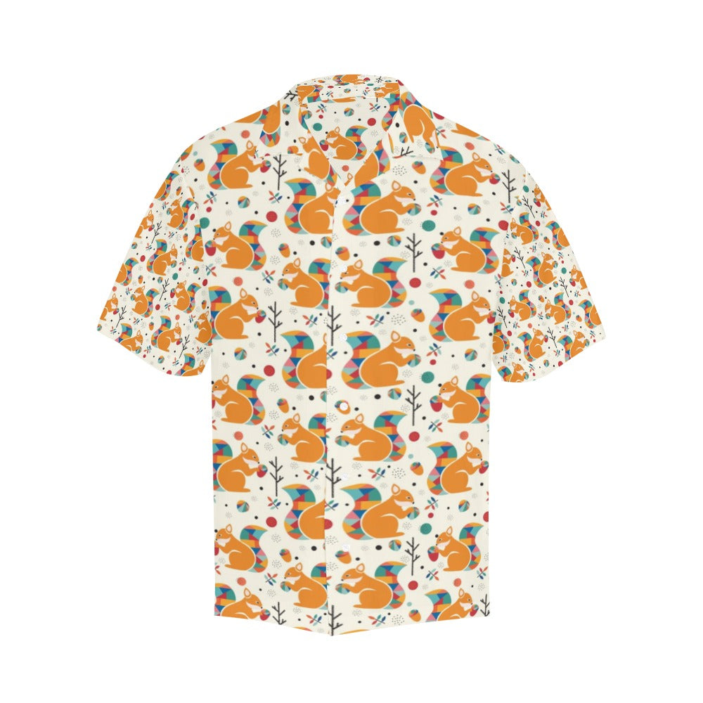 Squirrel Print Design LKS304 Men's Hawaiian Shirt