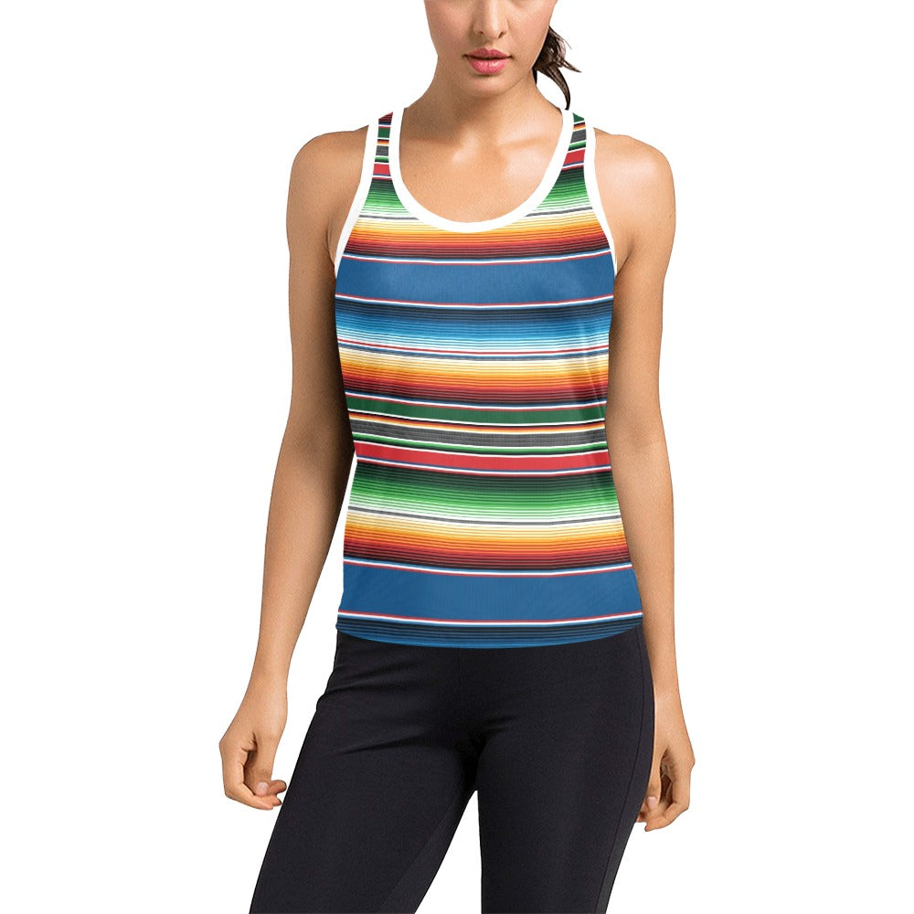 Serape Print Design LKS303 Women's Racerback Tank Top