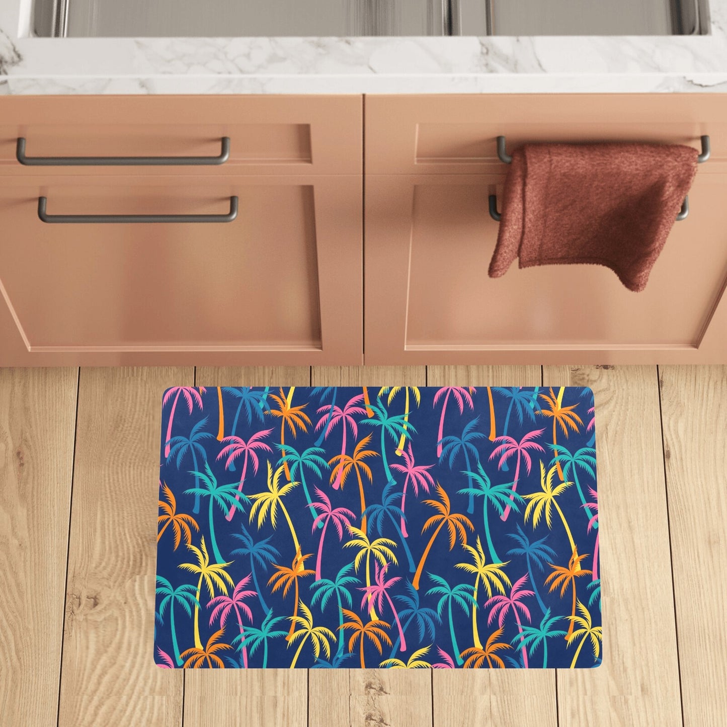 Palm Tree Pattern Print Design PT013 Kitchen Mat