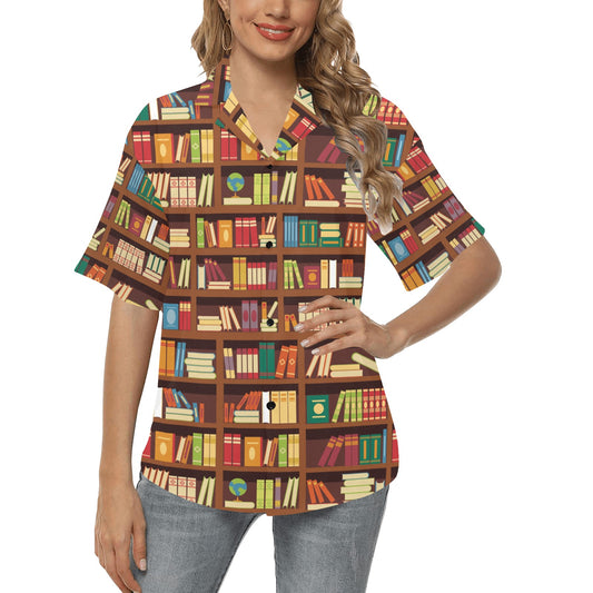 Book Pattern Print Design 06 Women's Hawaiian Shirt