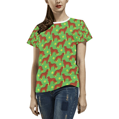 Setters Irish Print Design LKS302 Women's  T-shirt