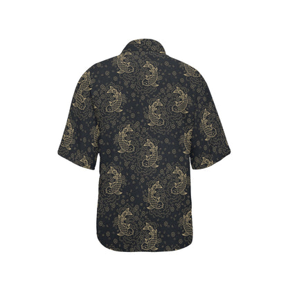 KOI Fish Pattern Print Design 02 Women's Hawaiian Shirt