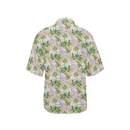 Sampaguita Print Design LKS302 Women's Hawaiian Shirt