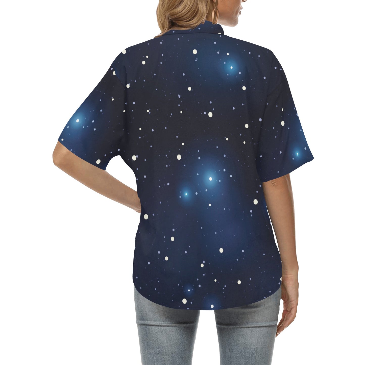 Night sky Pattern Print Design A02 Women's Hawaiian Shirt