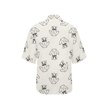 Karate Pattern Print Design 01 Women's Hawaiian Shirt