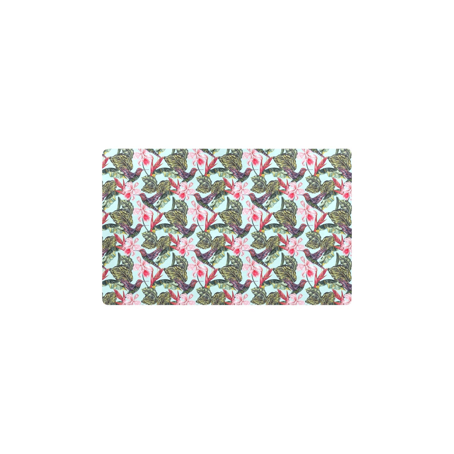 Hummingbird Cute Themed Print Kitchen Mat