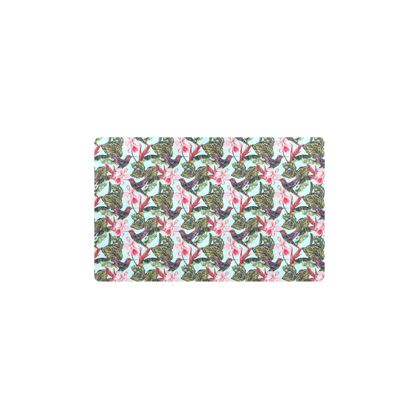 Hummingbird Cute Themed Print Kitchen Mat