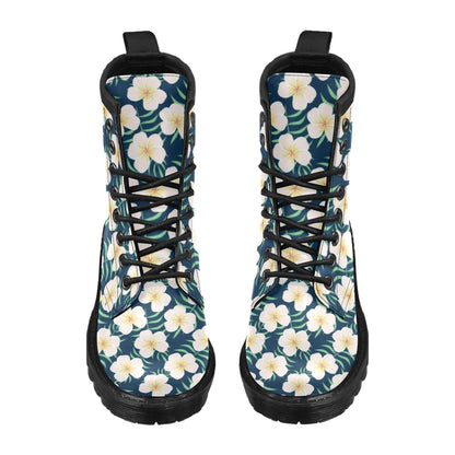 Pink Plumeria Pattern Print Design PM016 Women's Boots