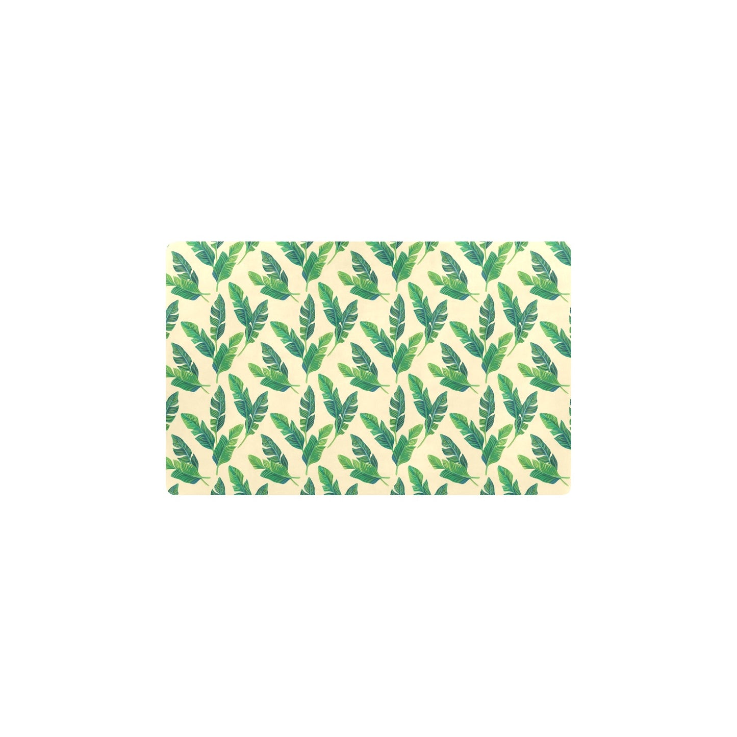 Banana Leaf Pattern Print Design 01 Kitchen Mat