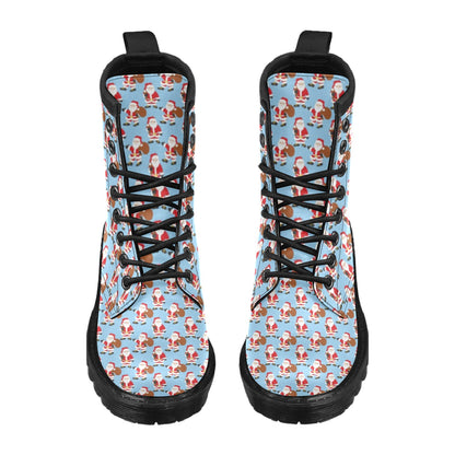 Santa Christmas Themed Print Design LKS305 Women's Boots