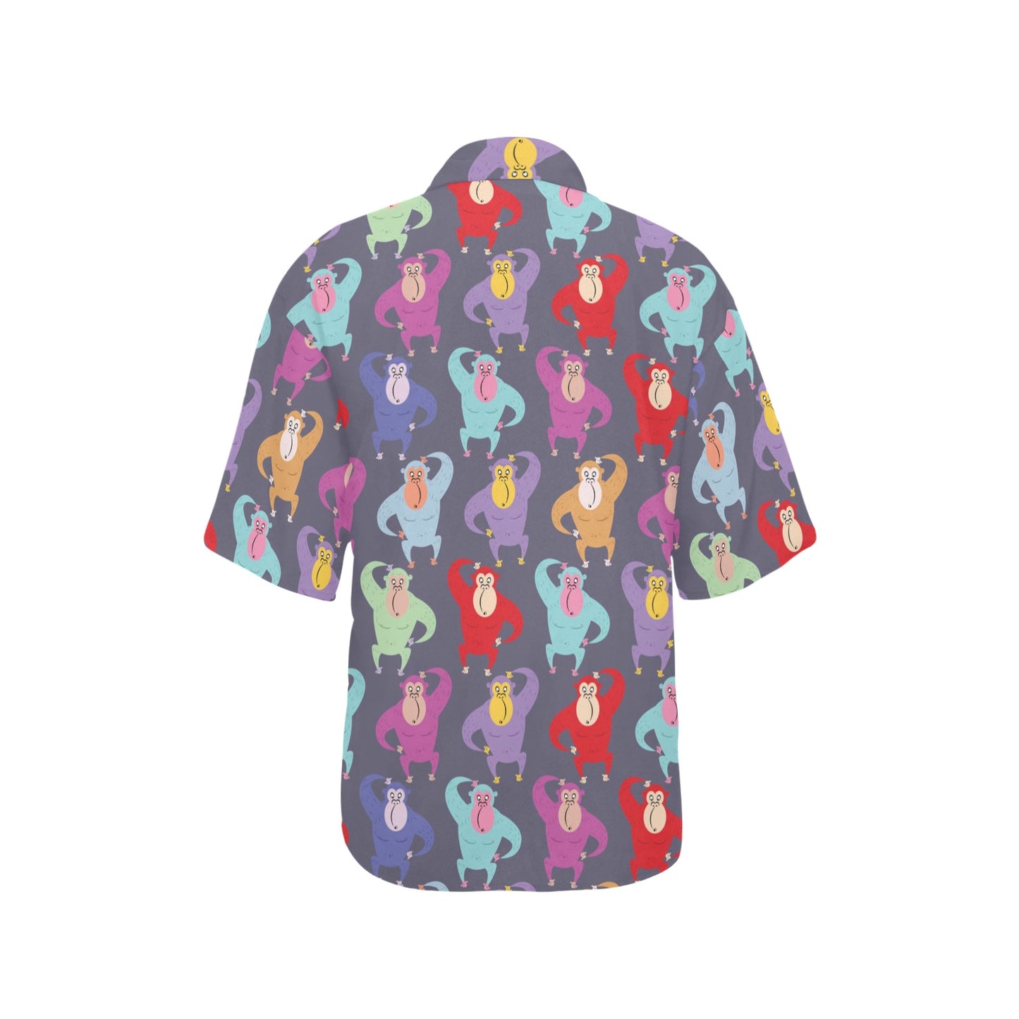 Chimpanzee Pattern Print Design 03 Women's Hawaiian Shirt