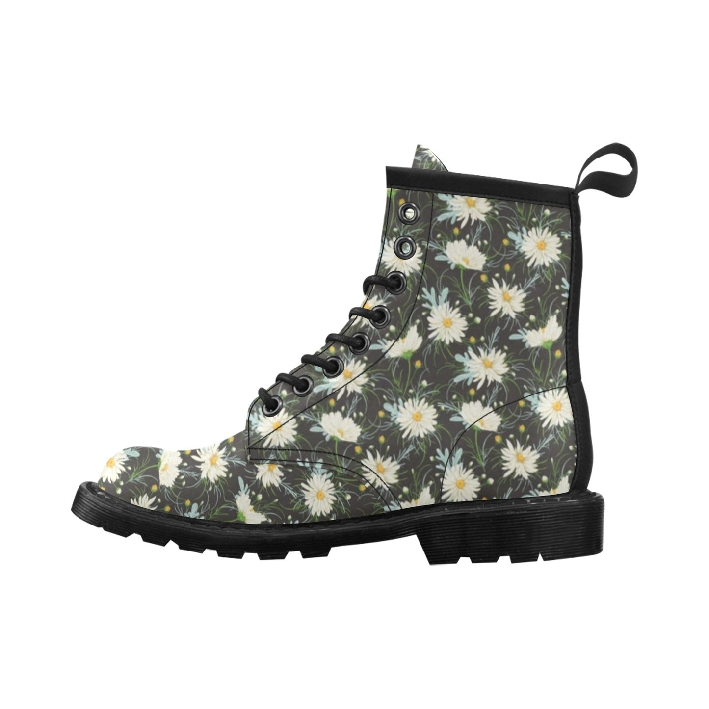 Daisy Pattern Print Design DS08 Women's Boots
