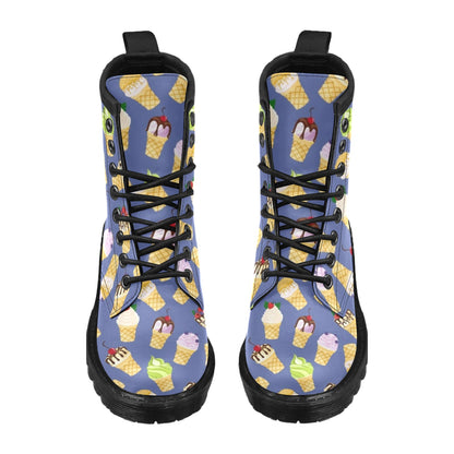 Ice Cream Pattern Print Design IC03 Women's Boots