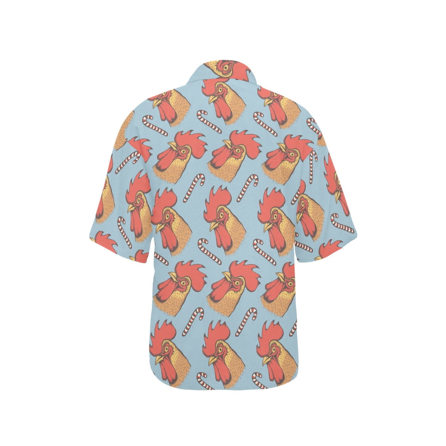 Rooster Pattern Print Design A05 Women's Hawaiian Shirt