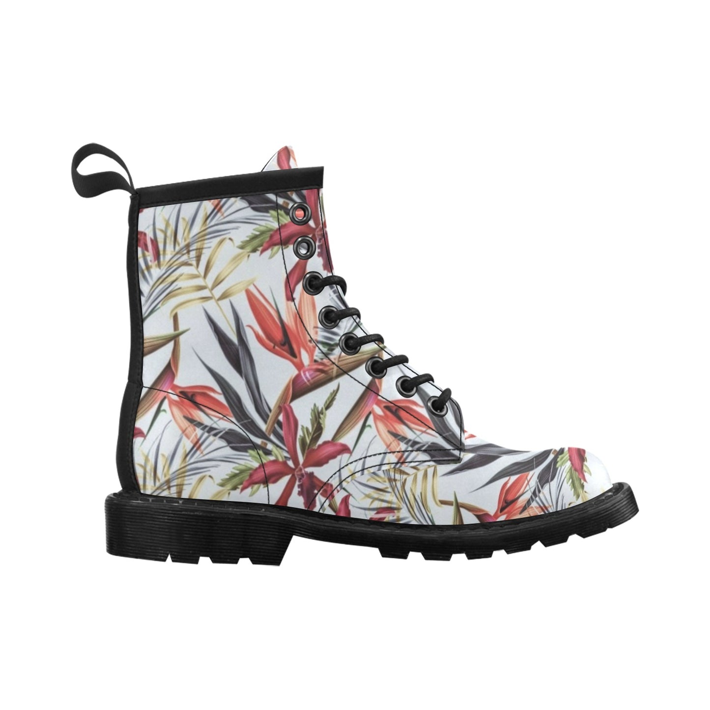 Tropical Flower Pattern Print Design TF021 Women's Boots