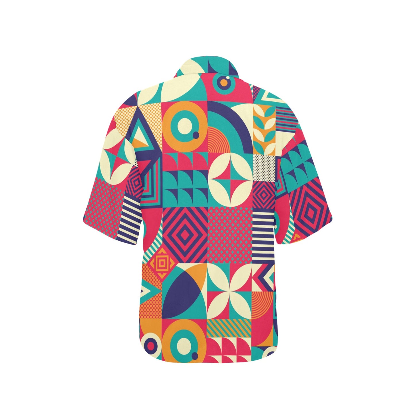 Mosaic Pattern Print Design 03 Women's Hawaiian Shirt