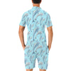 Dolphin Print Pattern Men's Romper