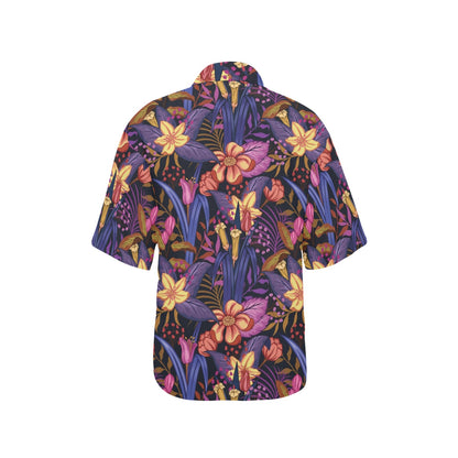 Lily Pattern Print Design LY016 Women's Hawaiian Shirt