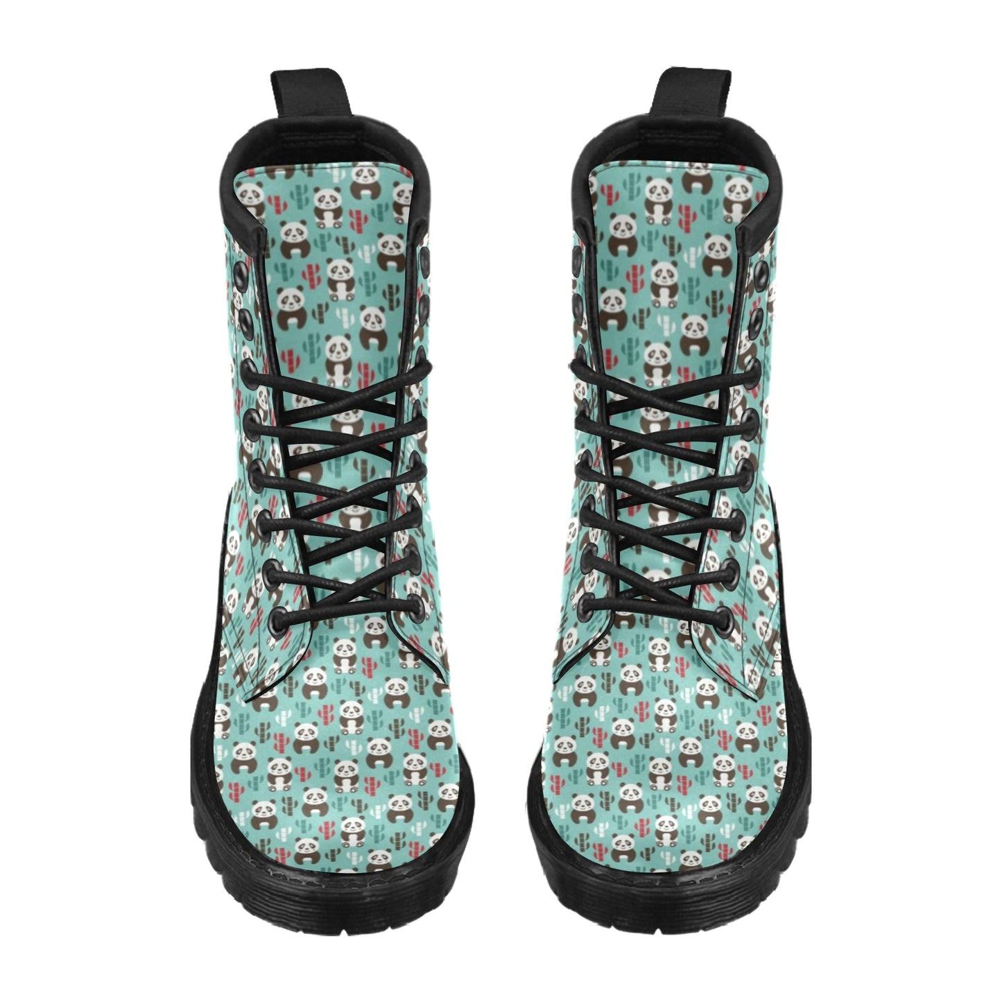 Panda Bear Cute Themed Print Women's Boots