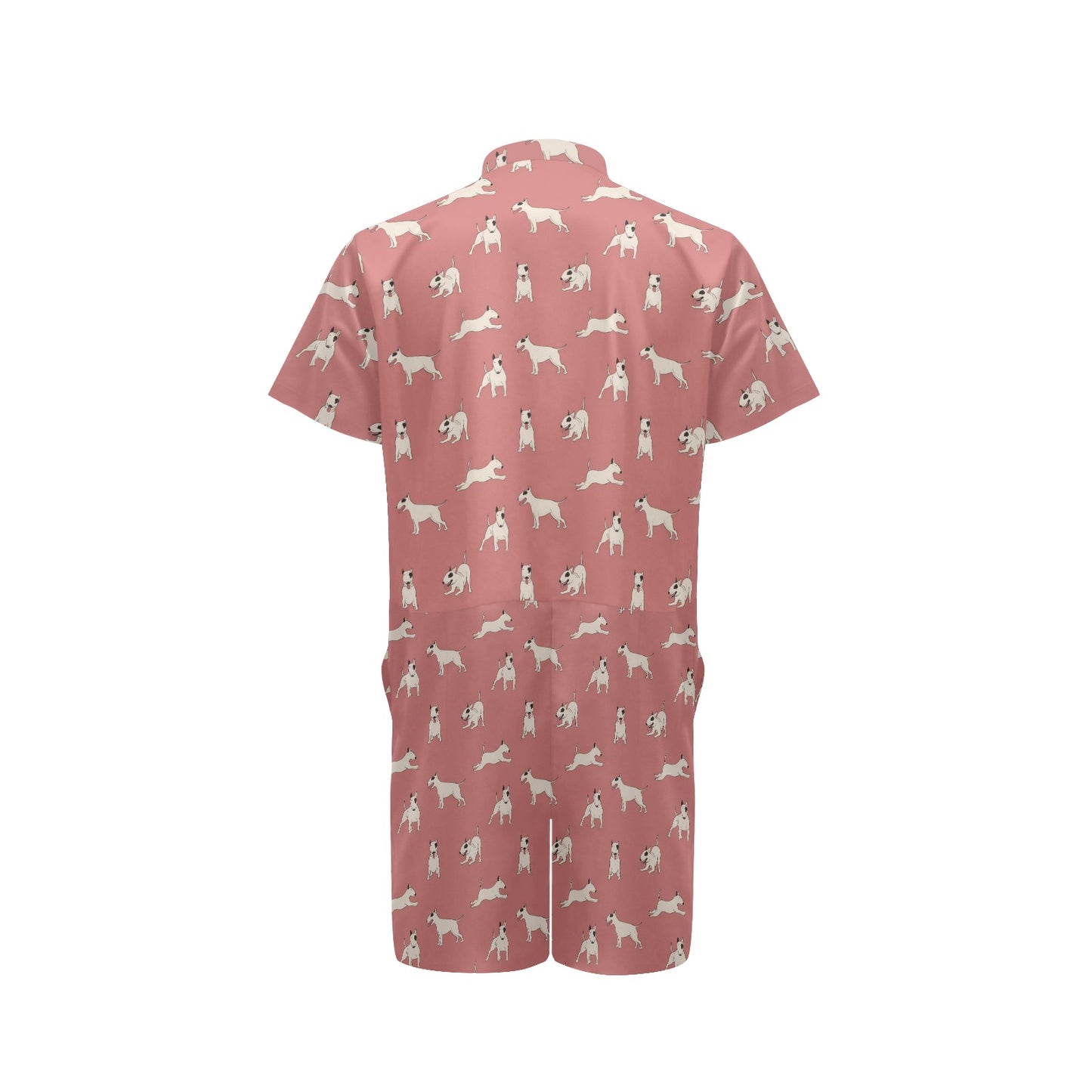 Bull Terriers Pattern Print Design 09 Men's Romper