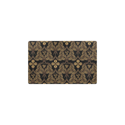 Celtic Knot Gold Design Kitchen Mat