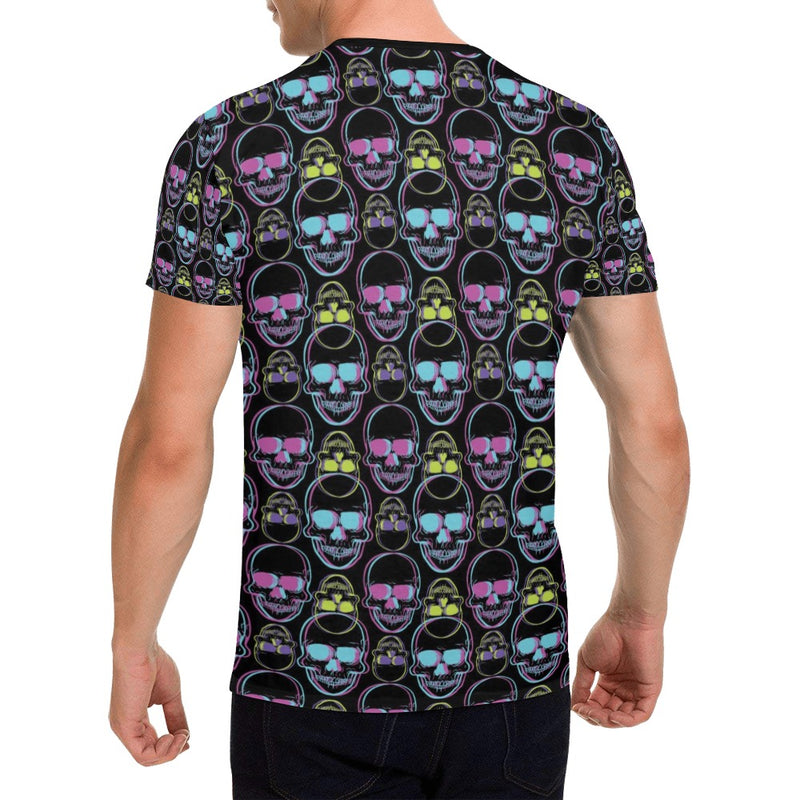 Skull 3D Colorful Print Design LKS309 Men's All Over Print T-shirt