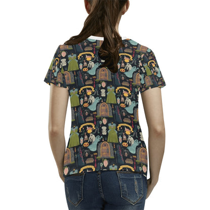 Creepy Halloween Print Design LKS304 Women's  T-shirt