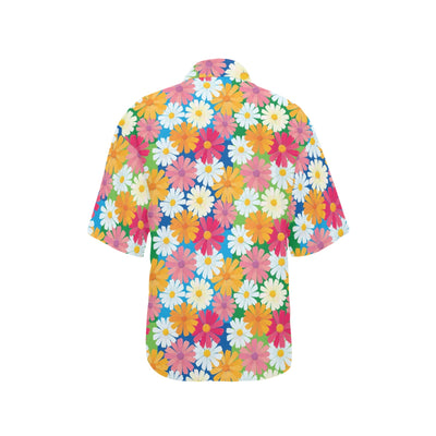 Daisy Pattern Print Design DS05 Women's Hawaiian Shirt