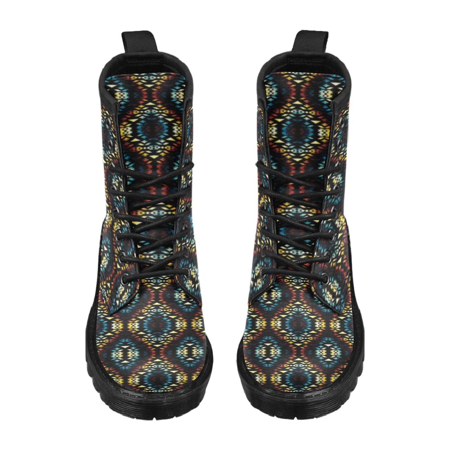 Tribal Pattern Print Design LKS309 Women's Boots