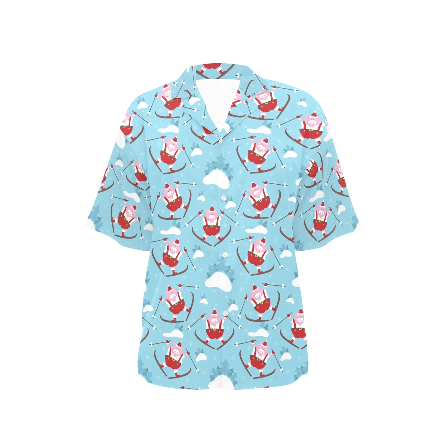 Ski Print Design LKS309 Women's Hawaiian Shirt