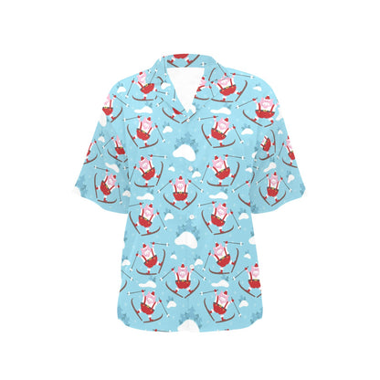 Ski Print Design LKS309 Women's Hawaiian Shirt