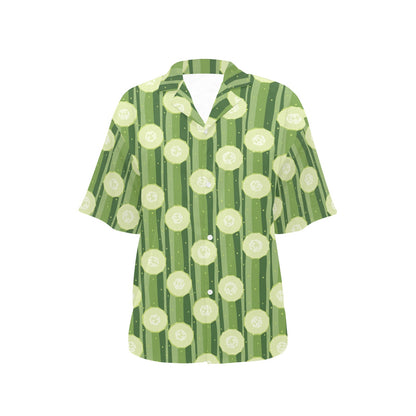 Cucumber Pattern Print Design CC03 Women's Hawaiian Shirt