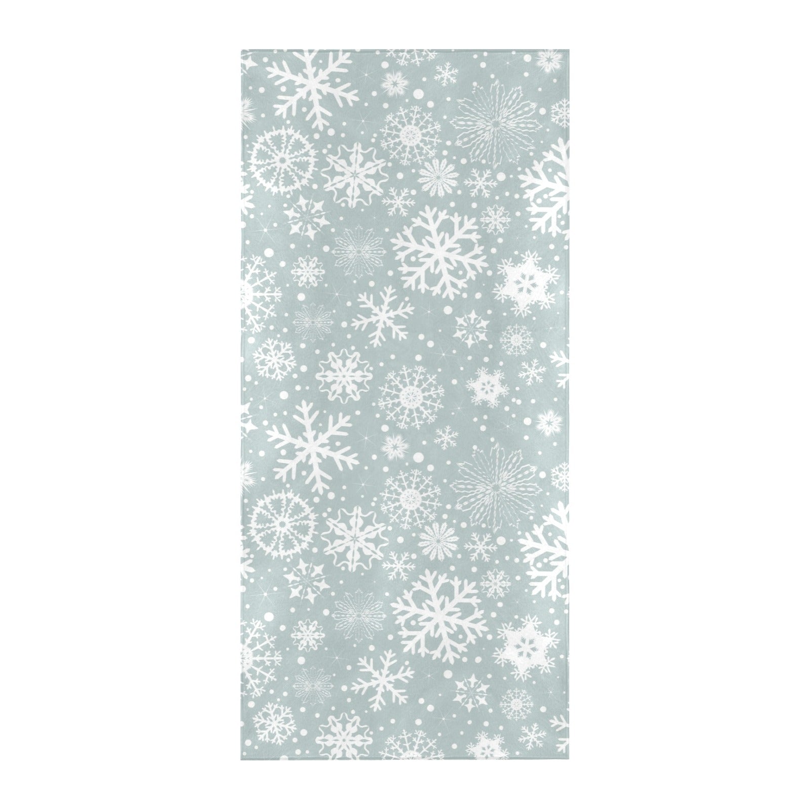 Snowflake Print Design LKS303 Beach Towel 32" x 71"