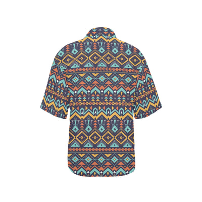 Aztec Style Print Pattern Women's Hawaiian Shirt