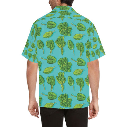 Spinach Print Design LKS301 Men's Hawaiian Shirt