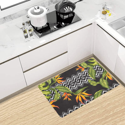 Bird Of Paradise Pattern Print Design BOP07 Kitchen Mat