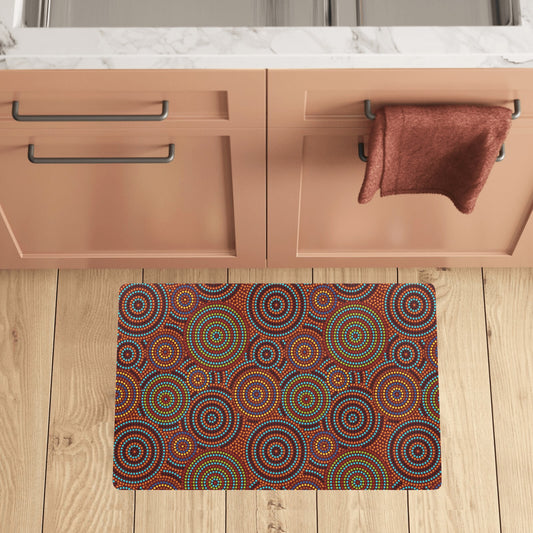 Aboriginal Print Design LKS403 Kitchen Mat