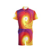 Vortex Twist Swirl Flame Themed Men's Romper