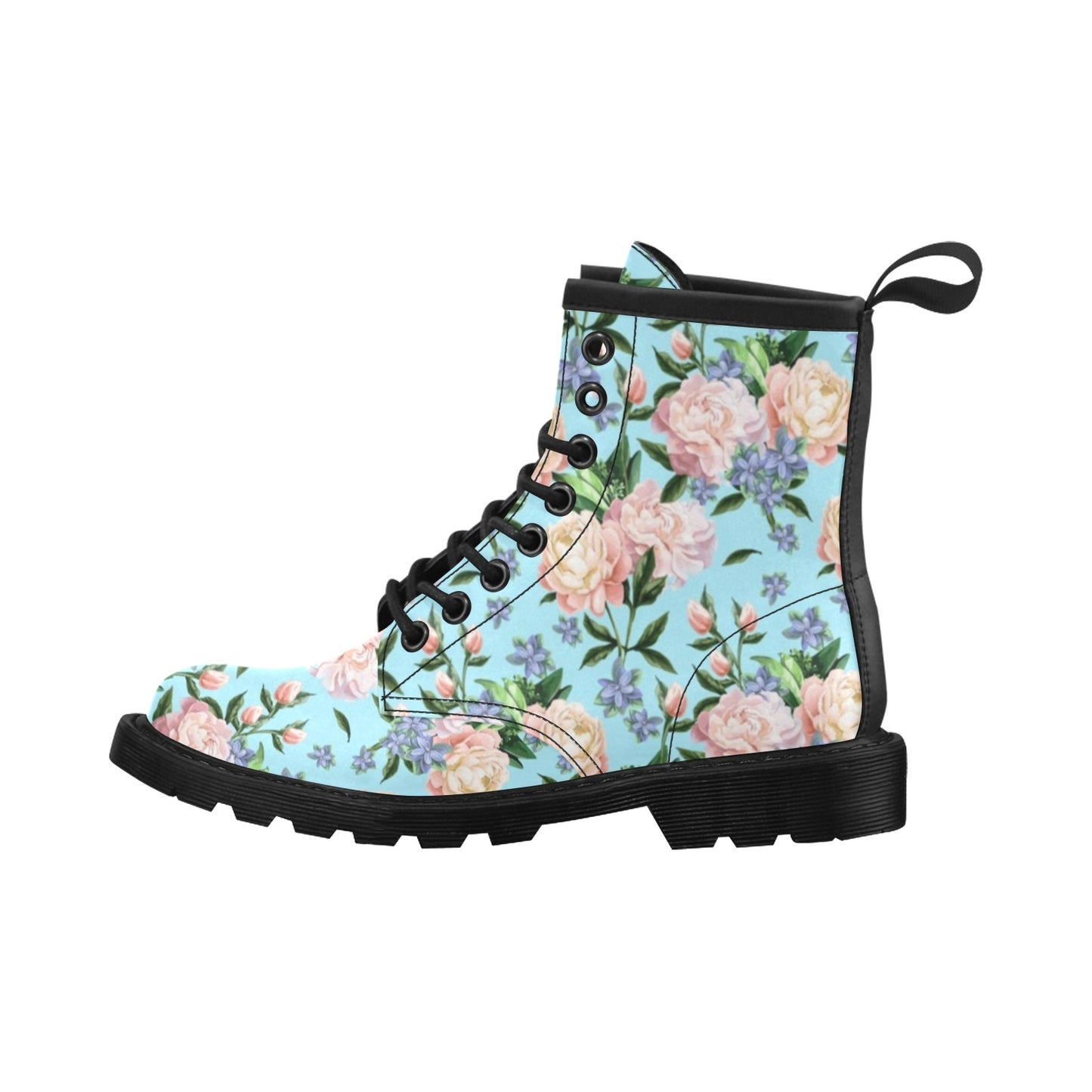 Peony Pattern Print Design PE02 Women's Boots