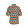 Kente Print African Design Themed Women's Hawaiian Shirt