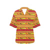 Mexican Blanket Ornament Print Pattern Women's Hawaiian Shirt