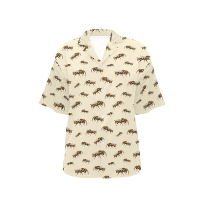 Bee Print Design LKS306 Women's Hawaiian Shirt