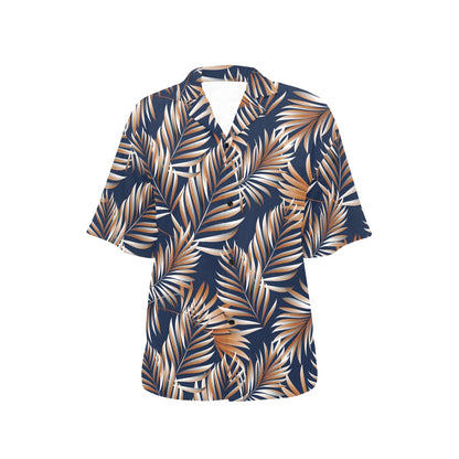 Tropical Flower Pattern Print Design TF07 Women's Hawaiian Shirt