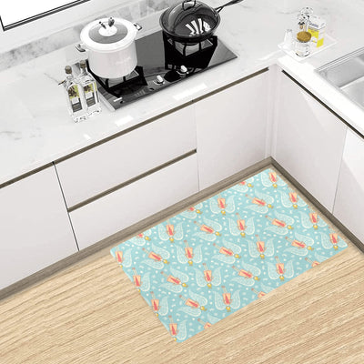 Angel Pattern Print Design 01 Kitchen Mat