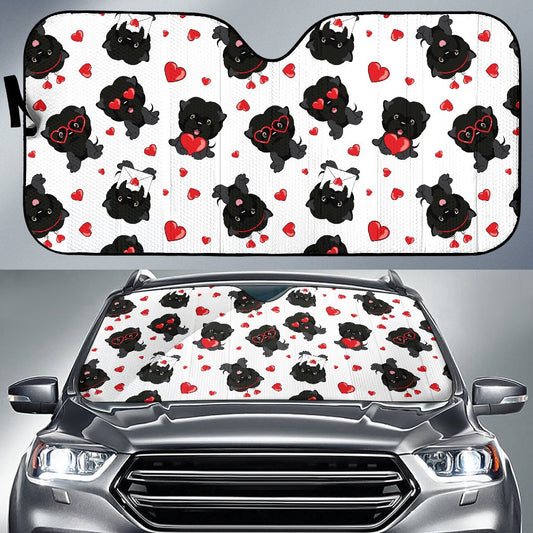 Affenpinscher Pattern Print Design 01 Car Sun Shade-JORJUNE.COM