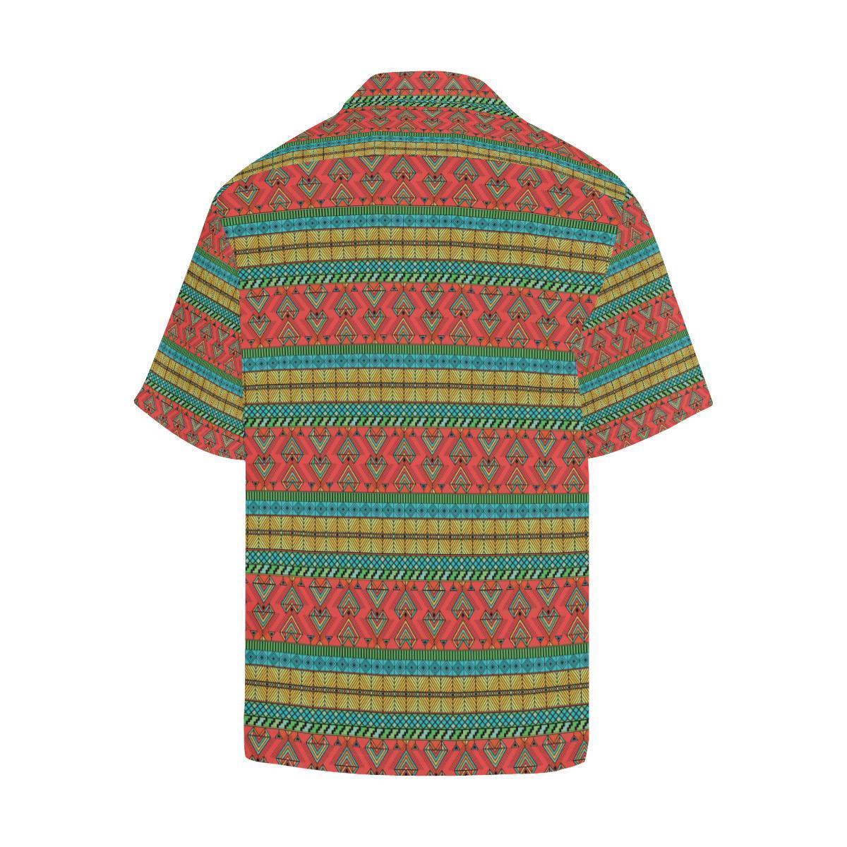 African Colorful Zigzag Print Pattern Hawaiian Shirt-JORJUNE.COM