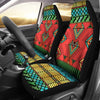 African Colorful Zigzag Print Pattern Universal Fit Car Seat Covers