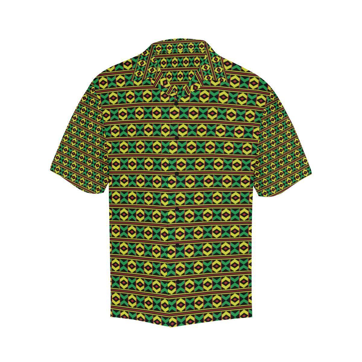 African Geometric Print Pattern Hawaiian Shirt-JORJUNE.COM
