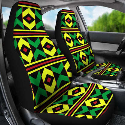 African Geometric Print Pattern Universal Fit Car Seat Covers