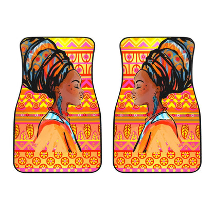 African Girl Aztec Car Floor Mats